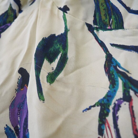 Anthropologie Corey Lynn Calter Larkspur Capelet Silk Floral Dress sz 4 - Picture 6 of 9